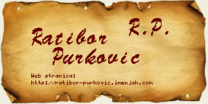 Ratibor Purković vizit kartica